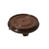 6" Simple Natural Wood Brown Clean Body Round Display Stand Easel st1027S