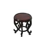 3.75" Oriental Reddish Brown 5 Legs Round Wood Stand Riser Easel st1070ES