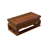 7.5" Light Brown Rectangular Curve Legs Wood Display Stand Riser st1107S