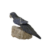 Natural Stone Carved Gray Color Bird on Crystal Artistic Figure Display ws3225S