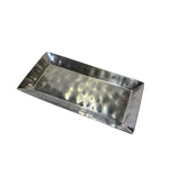 Set 2 Hand Punch Marks Stainless Steel Rectangular Display Serving Plate Tw010S