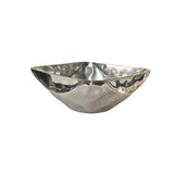 Artistic Hand Punch Marks Stainless Steel Square Display Serving Plate Tw017S