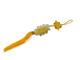 Golden Yellow Clear Resin Crystal Cut Beads Tassel Art GB742S