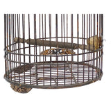 Vintage Wood Rustic Round Shape Decor Birdcage ws3306S