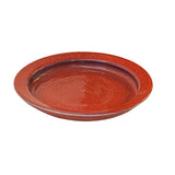 Simple Plain Solid Brick Red Glaze Porcelain Round Plate Display Art ws3363S