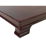 14" Burgundy Brown Wood Rectangular Table Top Stand Riser ws3379S