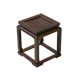 2" Oriental Brown Wood Rectangular Table Top Stand Riser ws3381S