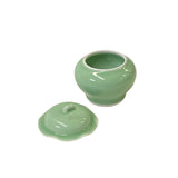 Handmade Oriental Celadon Green Porcelain Small Jar Container ws3384S
