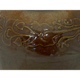 Vintage Chinese Handmade Ceramic Brown Glaze Vase Jar ws3429S
