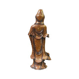 Quality made Heavy Bronze Standing Guan YIn - Bodhisattva Statue With Vitarka Mudra And Holly Vase cs2785S