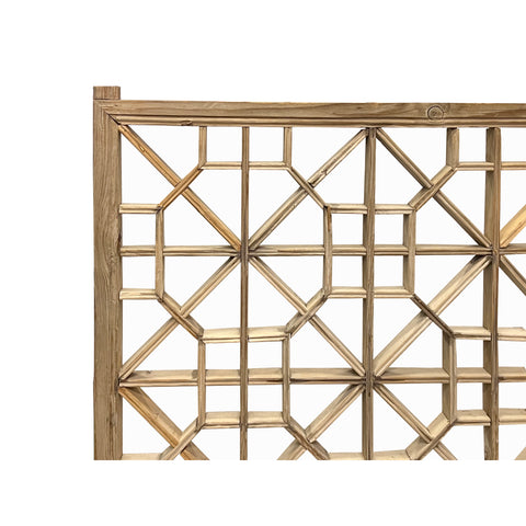 Vintage Restored Oriental Zen Geometric Rustic Raw Wood Wall Panel ws3463S Vintage Restored Oriental Zen Geometric Rustic Raw Wood Wall Panel ws3463S