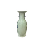Pale Celadon Green Blue Flower Vases Graphic Tall Porcelain Vase ws3747S