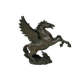 Vintage Bronze Metal Pegasus Winged Front Legs Up Horse Figure ws3754S