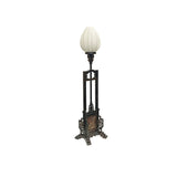 Vintage Chinese Brown Wood Floor Lamp Flower Vase Carving Base ws3765S