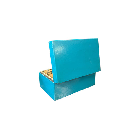 Large Oriental Round Hardware Turquoise blue Rectangular Container Box ws3835CS Large Oriental Round Hardware Turquoise blue Rectangular Container Box ws3835CS