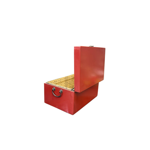 Oriental Round Hardware Brick Red Rectangular Container Box Large ws3837S Oriental Round Hardware Brick Red Rectangular Container Box Large ws3837S
