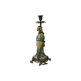 Vintage Handmade Ceramic Parrot Figure Candelabras Candle Holder ws3885S