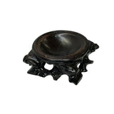 2.25" Dark Brown Wood Carving Hollow Circular Table Top Stand Riser ws3994S