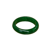 2.25" Chinese Natural Mixed Dark Green Jade Stone Bracelet Bangle ws4040S