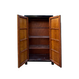 Distressed Black Rough Marks Moon Face Armoire Storage Cabinet ws4546S