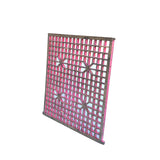 Vintage Rustic Pink Stars Grid Geometric Wood Wall Panel ws4552S