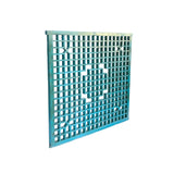 Vintage Rustic Teal Blue Grid Geometric Wood Wall Panel ws4553S