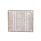 Vintage Rustic Pink Square Rectangular Grid Geometric Wood Wall Panel ws4555S