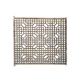 Vintage Rustic Matte Black Grid Geometric Wood Wall Panel ws4556S