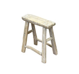 Rustic Raw Rough Wood Grain Rectangle Slim Stool Bench Side Table ws4615S 11