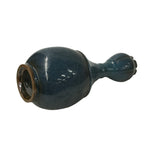Oriental Deep Blue Flower Garlic Head Shape Porcelain Art Vase ws4649S
