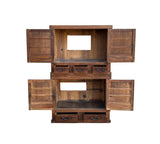 Vintage Japanese Style Sliding Doors Stack Tansu Accent Storage Cabinet ws4654S
