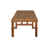 Vintage Chinese Simple Ming Style Coins Apron Rectangular Coffee Table ws4655S