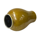Oriental Mustard Yellow Glaze Simple Clean Shape Ceramic Art Vase Jar ws4660S