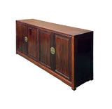 Oriental Brown Rosewood MoonFace Credenza Sideboard Console Cabinet ws4666S