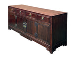 Oriental Rosewood MoonFace Drawers Credenza Sideboard Console Cabinet ws4667S