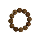 Natural Sandalwood Pattern Carving Beads Hand Rosary Praying Bracelet ws4684S