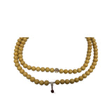 Bodhi Dots Pattern Cream Yellow Color 108 Beads Hand Rosary Praying Chain ws4689S