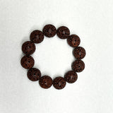Chinese Zitan Rosewood Carved Beads Hand Rosary Praying Bracelet ws4693S