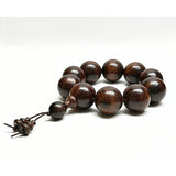 Chinese Dark Brown Rosewood Beads Hand Rosary Praying Bracelet ws4696S