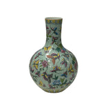 Orient Celadon Green Color Butterflies Pottery Ceramic Vase ws4698S