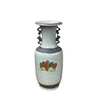 Orient Crackle Gray Warrior Graphic Artistic Pottery Ceramic Vase ws4707S
