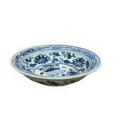 6.5" Handmade Porcelain Charger Plate Blue White Flower Birds Graphic ws4714S