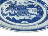 Chinese Blue White House Scenery Porcelain Plate Display Art ws4725S