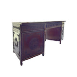 Oriental Brown Rosewood Drawers Base Plank Top Office Writing Desk ws4731S