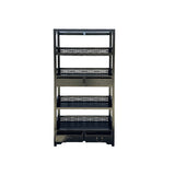 Oriental Black Fretwork Accent Bookcase Display Cabinet Etagere ws4737S