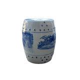 Chinese Blue & White Porcelain Scenery Round Stool Table ws4768S