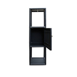 Chinese Black Slim Narrow Open Display Storage Corner Cabinet ws4773S