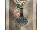 Chinese Flower Vase Embroidery Scroll Painting Wall Art ws4776S