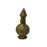Handmade Artistic Brass Metal Color Wine Jar Shape Display Figure ws4796S
