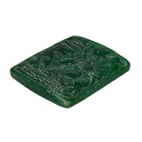 Natural Green Stone Dragon Motif Carving Display Plaque Art ws4800S